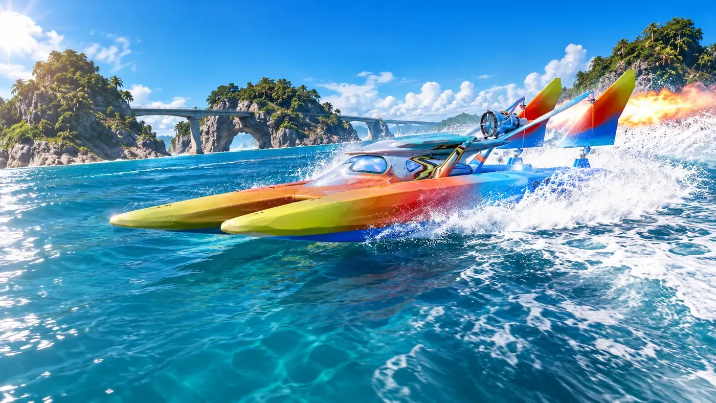 The Braaptopia Express on the water