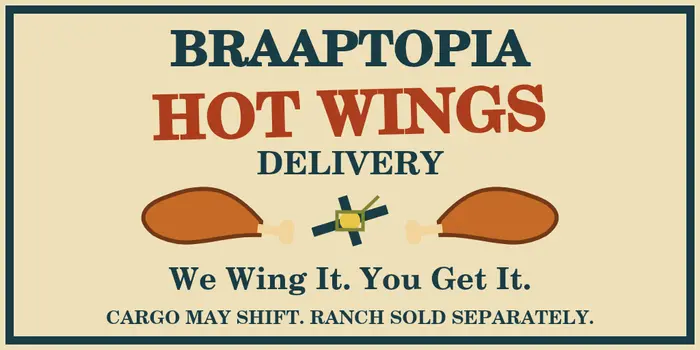 Braaptopia Hot Wings Delivery stamp